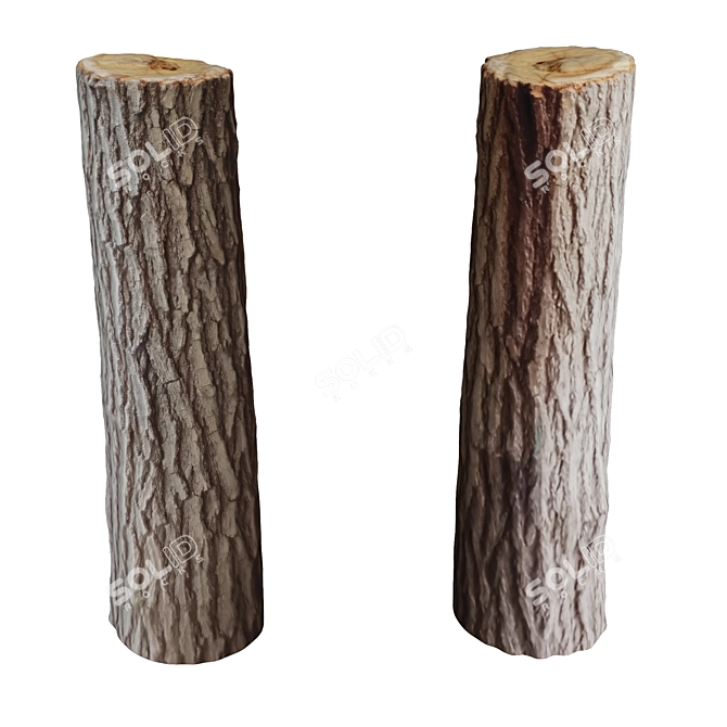 Nature-inspired Tree Trunk Sculpture 3D model image 1
