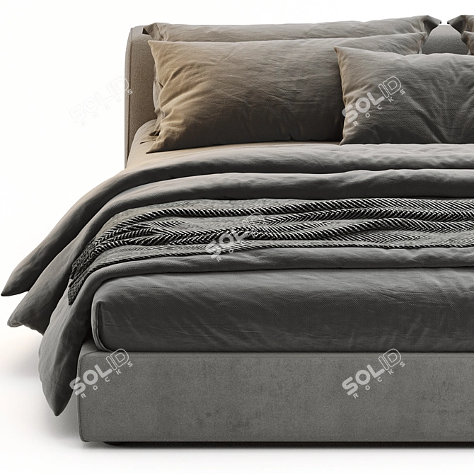 Louis Bed: Stylish and Comfortable 3D model image 2