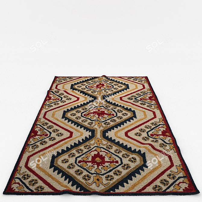 Versatile Set of 6 Rugs 3D model image 5