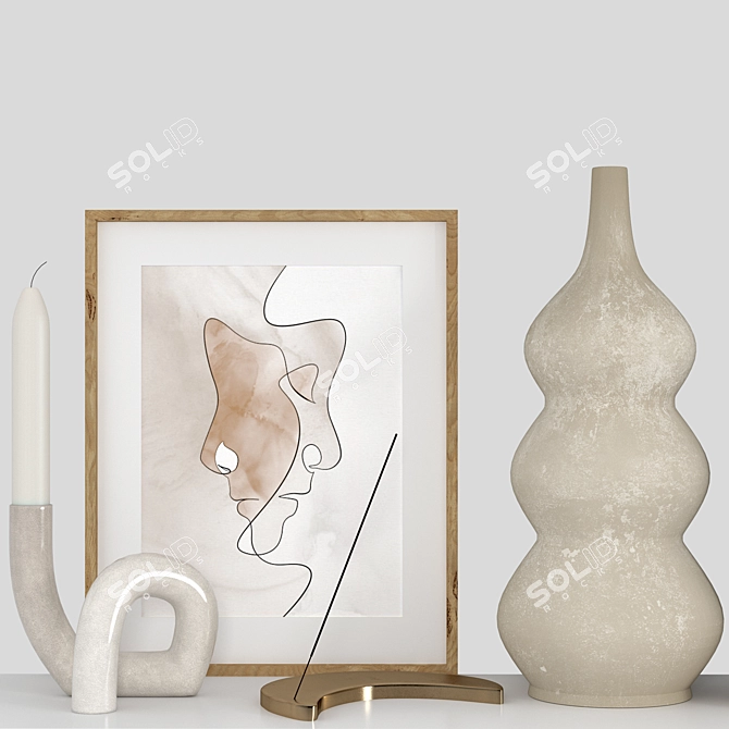 Artistic Decorative Set 3D model image 4