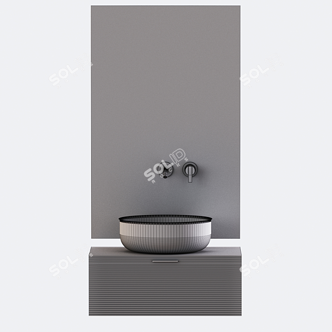 Modern Bathroom Set: Inbani 01 3D model image 6