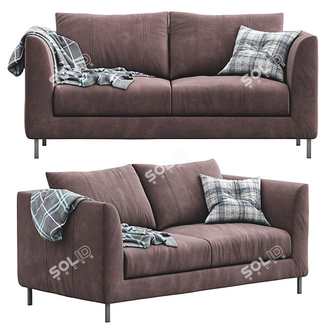 Modern Loft Sofa: Stylish and Comfortable 3D model image 2