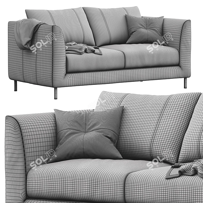 Modern Loft Sofa: Stylish and Comfortable 3D model image 4