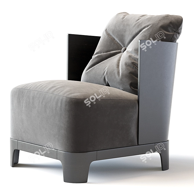 Keaton Meridiani: Italian Designed Armchair with Timeless Elegance 3D model image 2