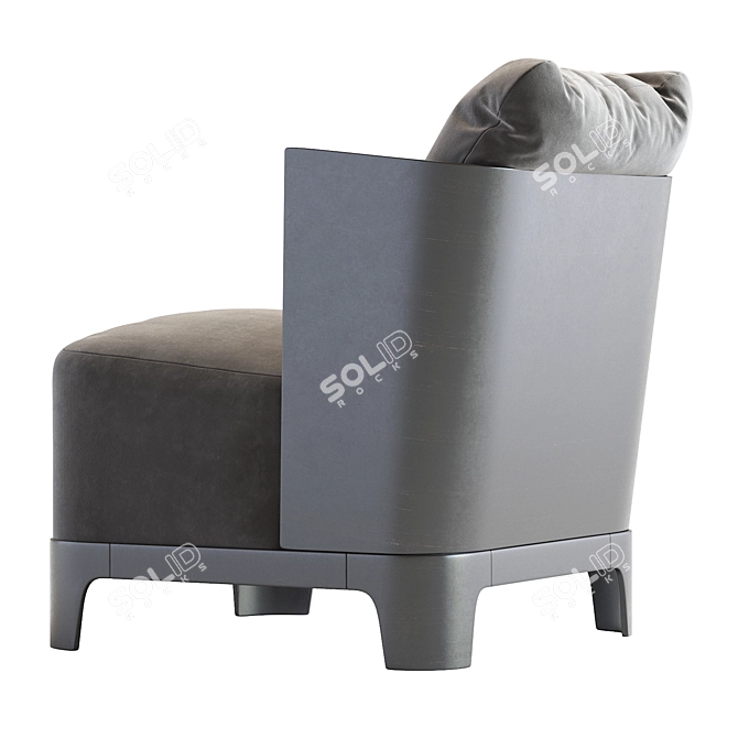 Keaton Meridiani: Italian Designed Armchair with Timeless Elegance 3D model image 4