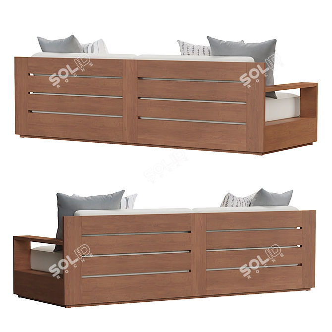 Elegant Marbella Teak Collection 3D model image 8