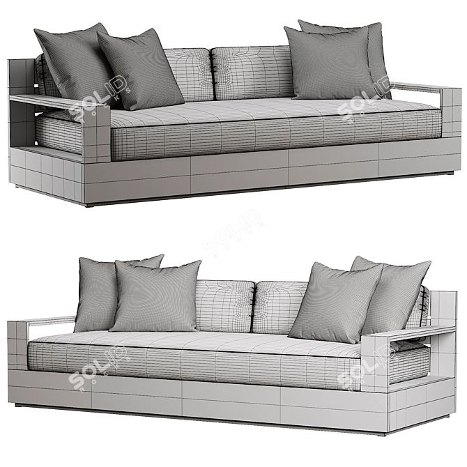 Elegant Marbella Teak Collection 3D model image 9