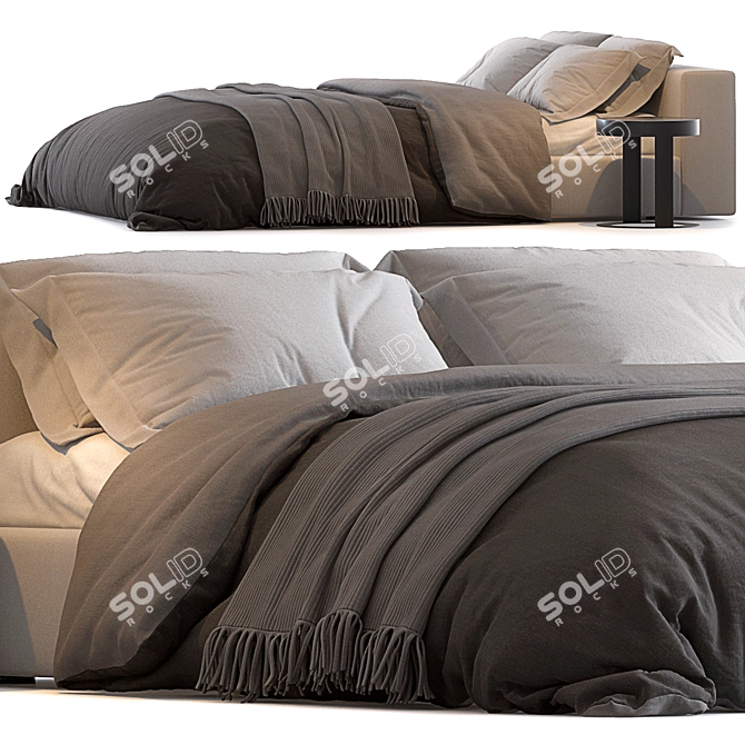 Kubic24: Stylish Space-Saving Bed 3D model image 5