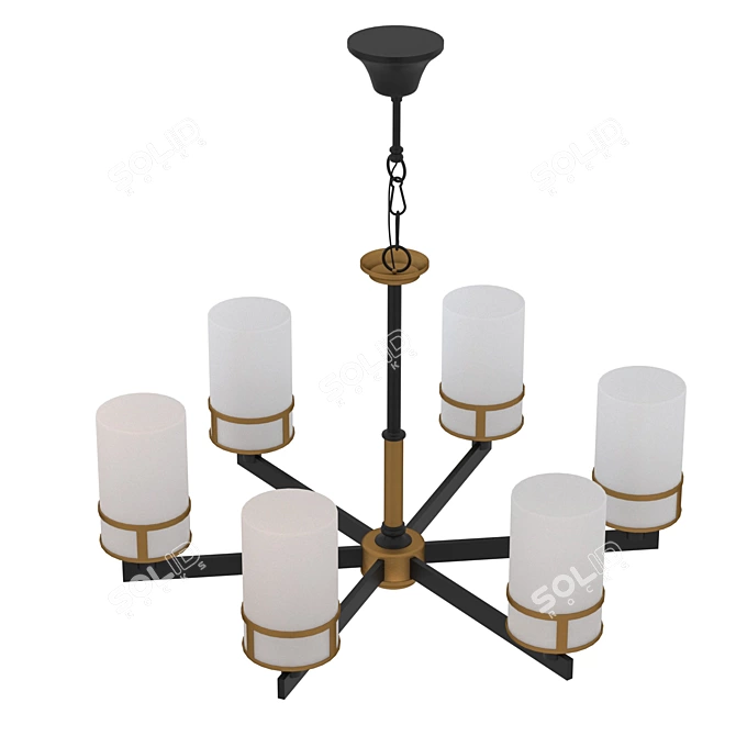 Elegant Pendant Chandelier: Lightstar Cero 3D model image 5