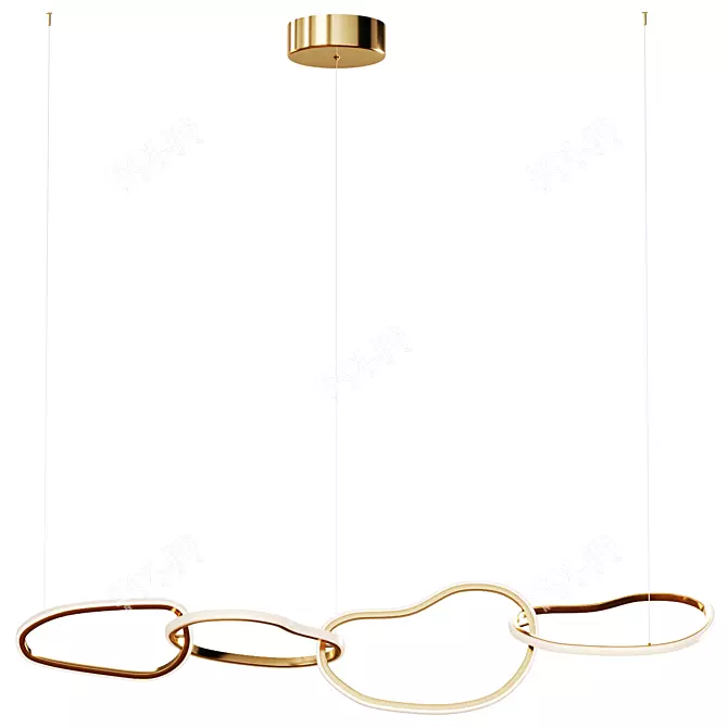 Modern Hanging Ring Lamps 3D model image 3