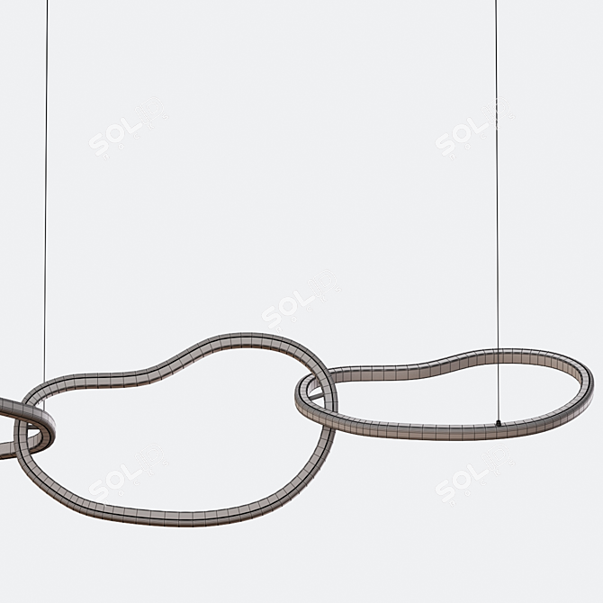 Modern Hanging Ring Lamps 3D model image 4