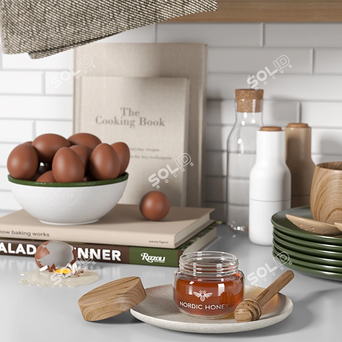 Versatile Kitchen Accessories Set 3D model image 4