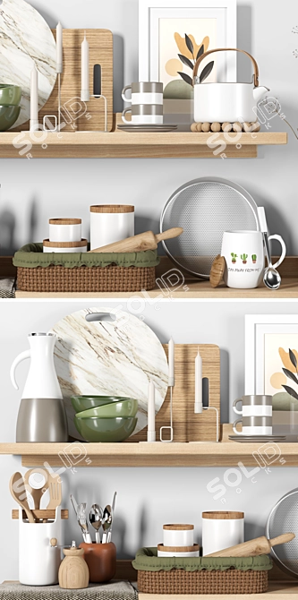 Versatile Kitchen Accessories Set 3D model image 6