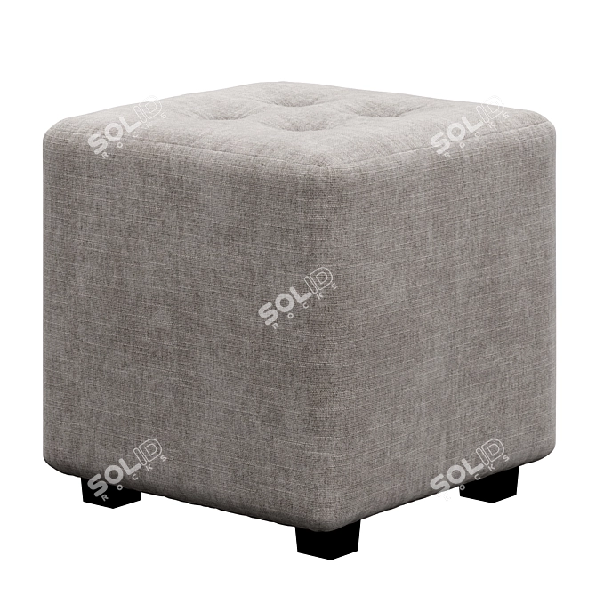  Cozy Square Cube Ottoman 3D model image 3