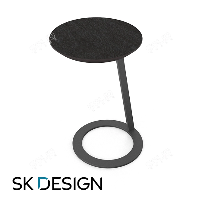 Sleek Soho Side Table 3D model image 2