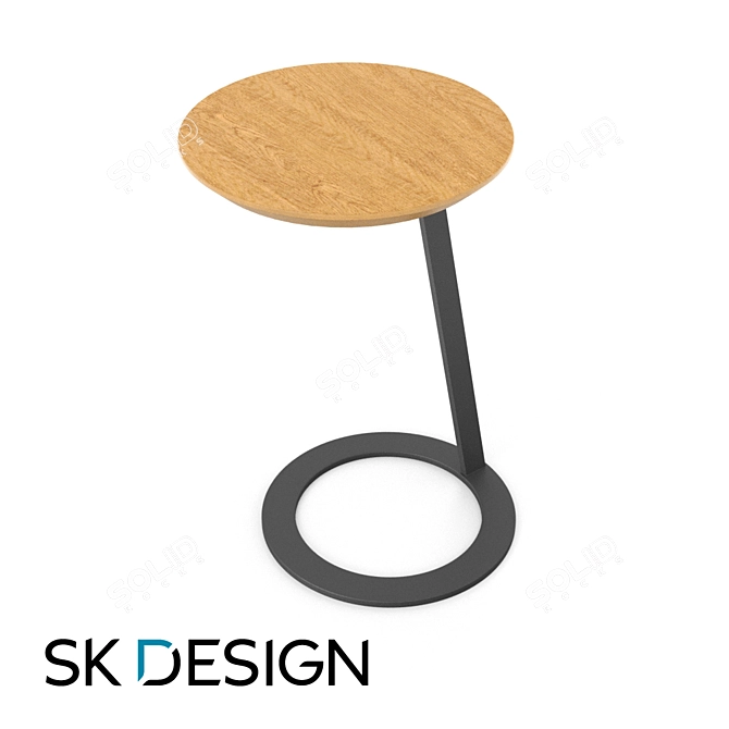 Sleek Soho Side Table 3D model image 4