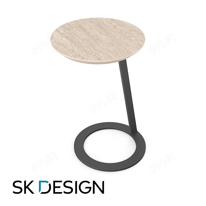 Sleek Soho Side Table 3D model image 5