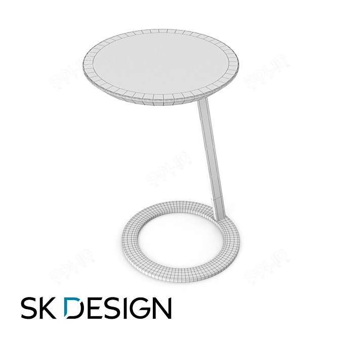 Sleek Soho Side Table 3D model image 6