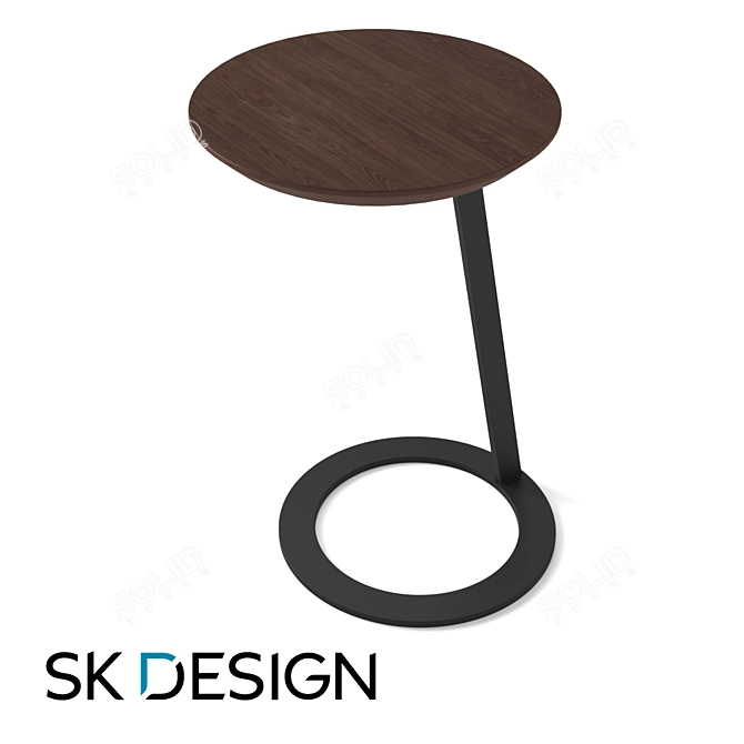 Sleek Soho Side Table 3D model image 9