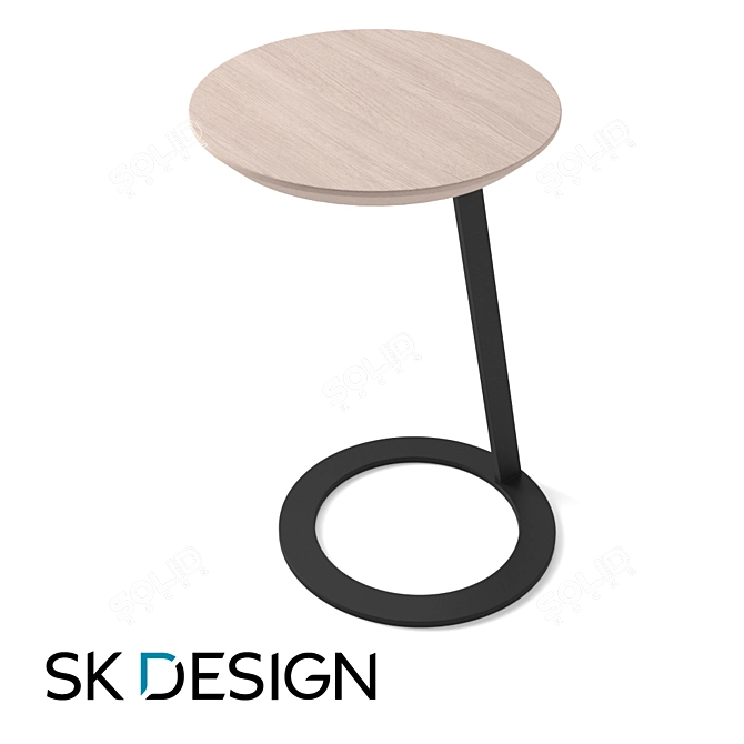 Sleek Soho Side Table 3D model image 11