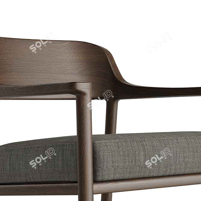 Title: Crafted Scandinavian Armchair 3D model image 4