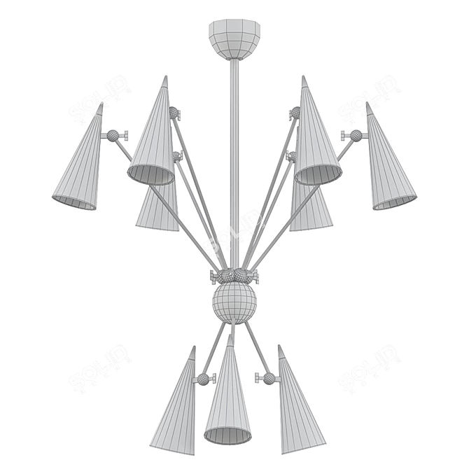 Radiant Moxie Chandelier | Bask in the Brilliance 3D model image 2