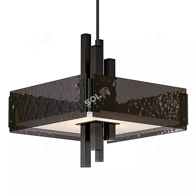 Luxury Carlyle Square Chandelier 3D model image 1