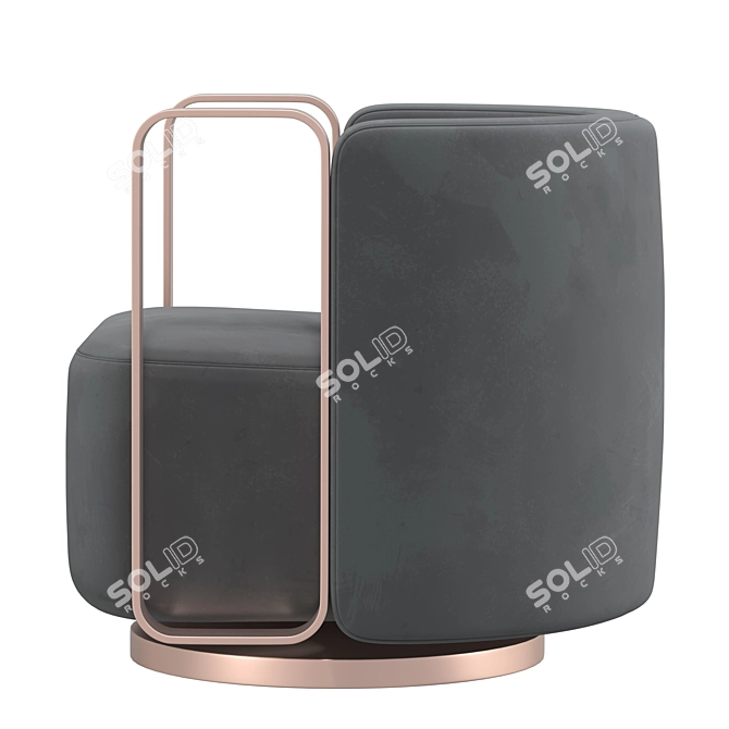 Fendi Kelly Elegant Bracelet Armchair 3D model image 4