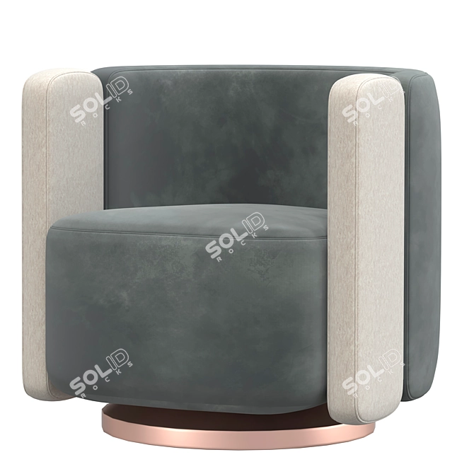 Fendi Kelly Elegant Bracelet Armchair 3D model image 6