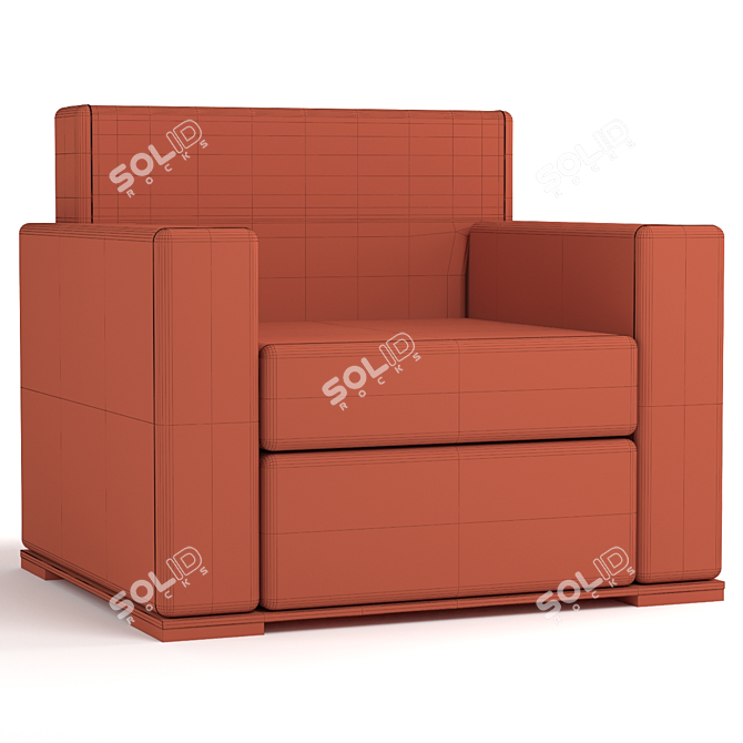 Vibrant Color Sofa 3D model image 4