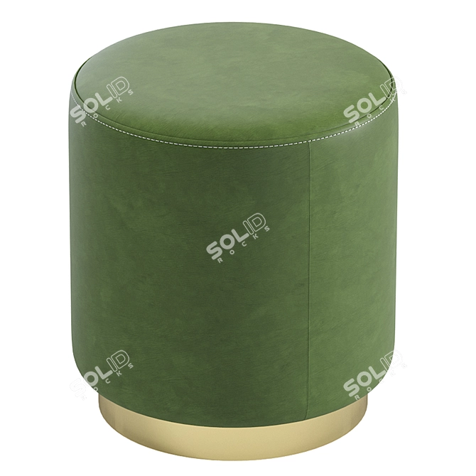 Luxury Dior Leather Poof 3D model image 5