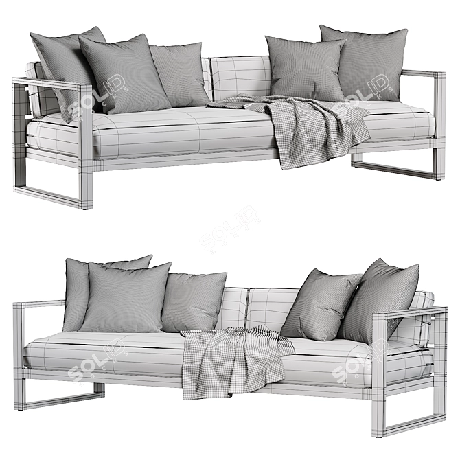  RH Outdoor Aegean Sofa 3D model image 3