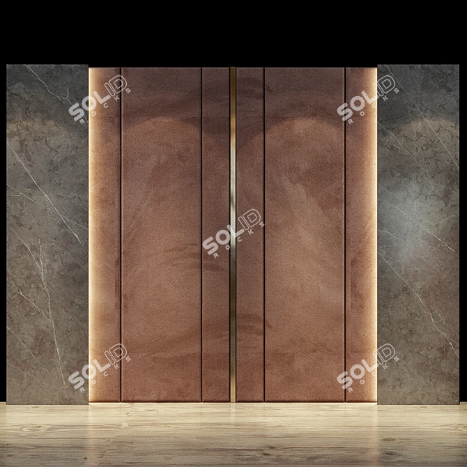 Modern 3D Wall Panel 3D model image 1