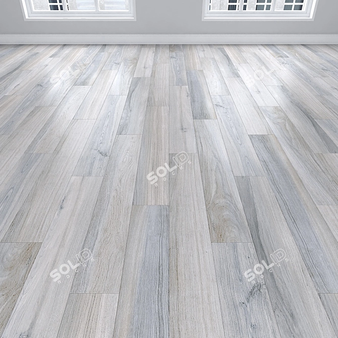 Oak Parquet: Herringbone, Linear, Chevron 3D model image 2