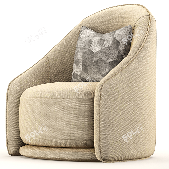 Elegant Sillon Armchair 3D model image 1