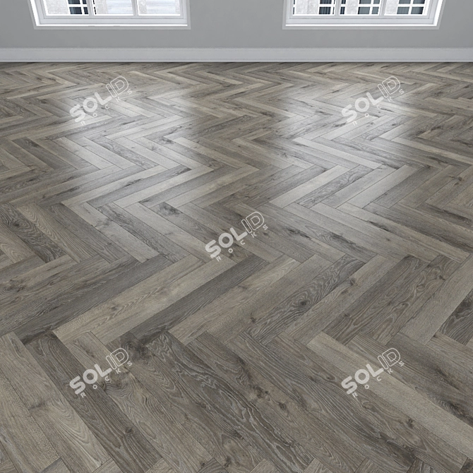 Oak Parquet: Herringbone, Linear, Chevron 3D model image 3