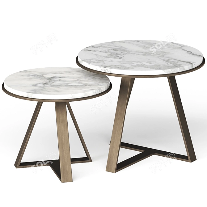 Modern Meridiani Judd Coffee Tables 3D model image 1