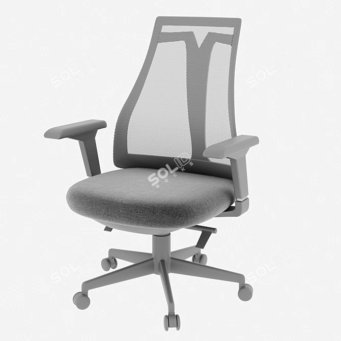 Yoriko Midback Office Chair 3D model image 3