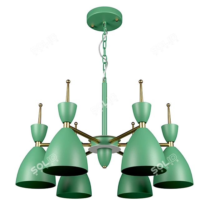 Title: Modern Italian Pendant Chandelier - Gemma 3785/6 3D model image 2