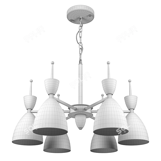 Title: Modern Italian Pendant Chandelier - Gemma 3785/6 3D model image 7