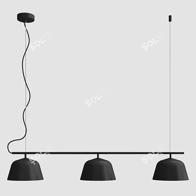 Modern Muuto Ambit Rail Lamp 3D model image 2