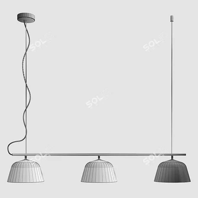 Modern Muuto Ambit Rail Lamp 3D model image 3