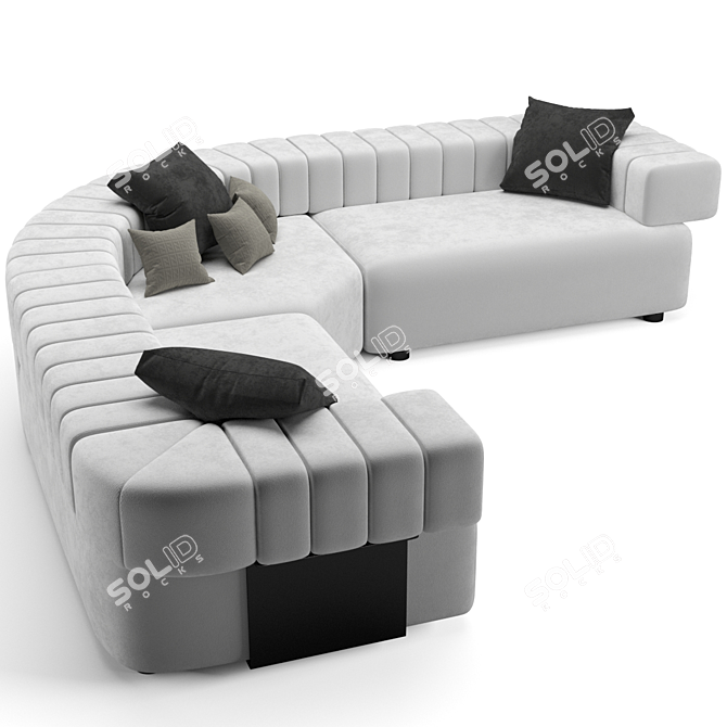 Fendi Casa Truman Sofa: Luxurious Elegance for Your Home 3D model image 4