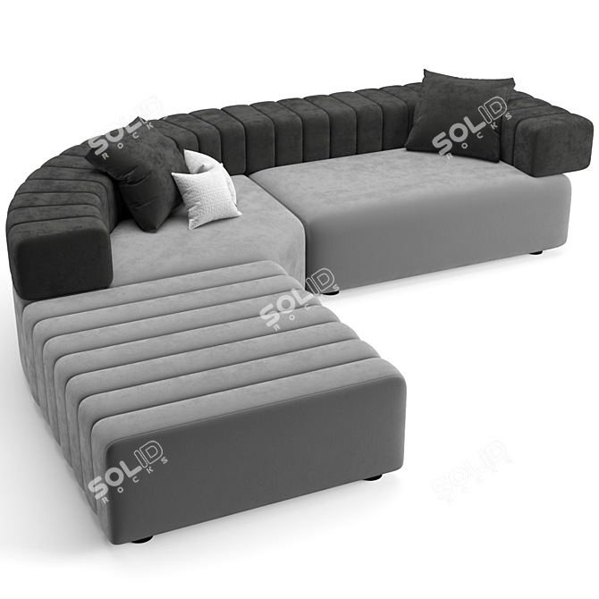 Fendi Casa Truman Sofa: Luxurious Elegance for Your Home 3D model image 6