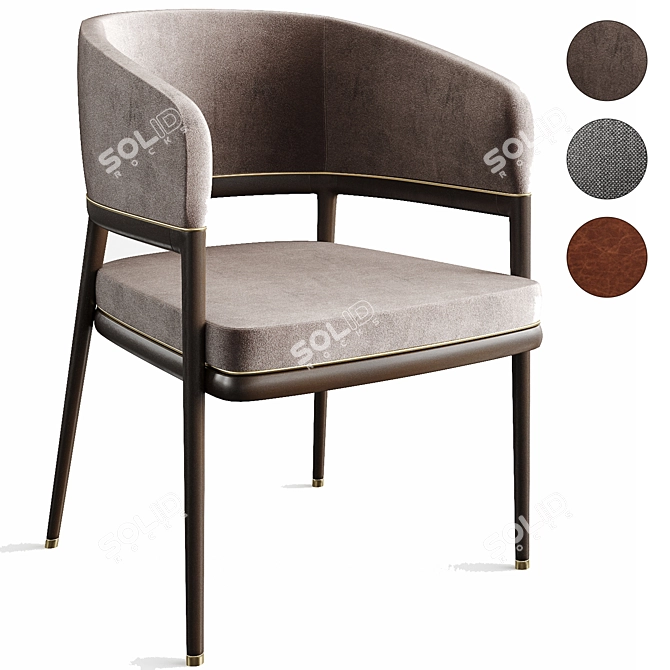 Elegant Mark Aster Dining Chair 3D model image 7