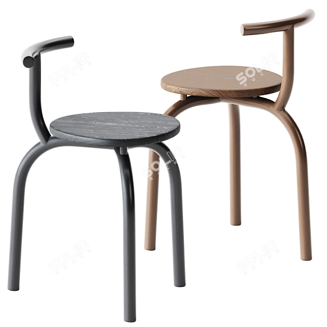 Sleek Modern Ogle Chair 3D model image 2