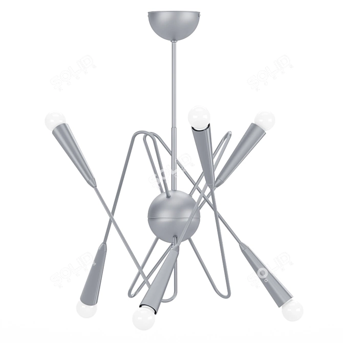 Apper Gray VI Ceiling Lamp 48cm 3D model image 2
