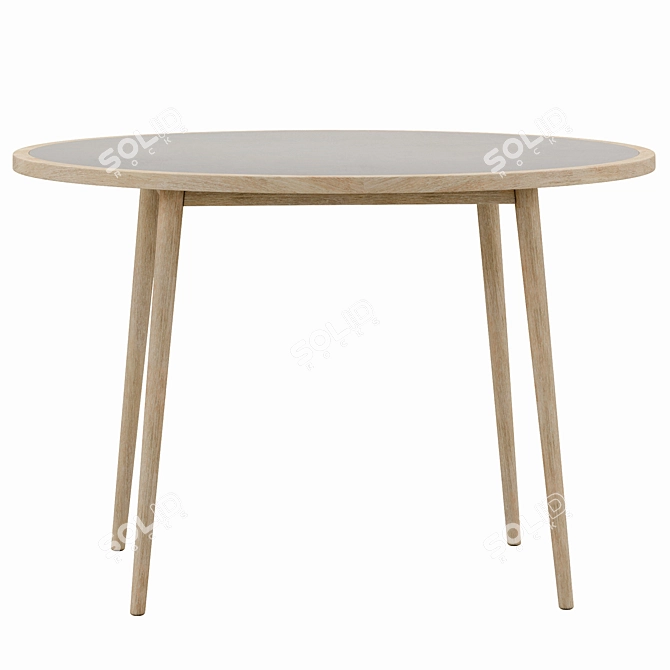 Nina Rustic Round Table 3D model image 3