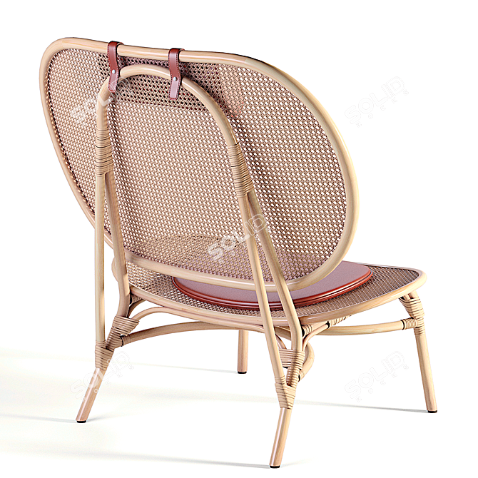 Versatile Bamboo Nomad Chair 3D model image 3