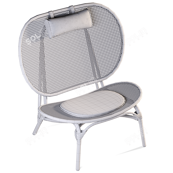 Versatile Bamboo Nomad Chair 3D model image 5